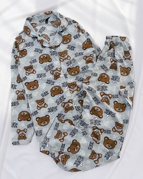 Gri   Ayıcık Pijama Takımı